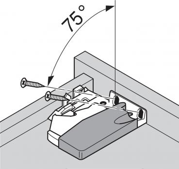 TANDEM plus TIP-ON Vollauszug, Führung, 30 kg, NL=600 mm, mit Kupplung, links/rechts