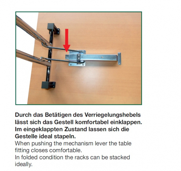 Klapptisch-Gestell Modell D Economy, silbergrau RAL 9006