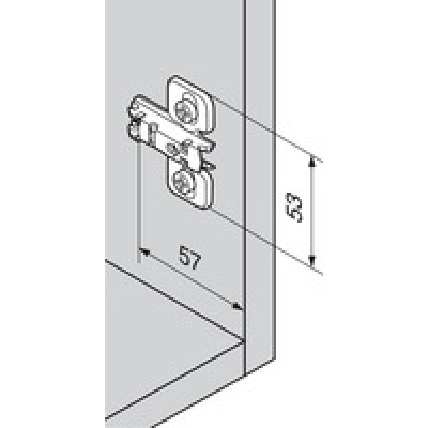 CLIP Montageplatte, (28/32mm) 0 mm, Stahl, EXPANDO, HV: Langloch 500 Stück