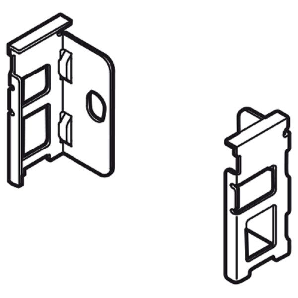 LEGRABOX Holzrückwandhalter, Höhe N=78 mm, polarsilber