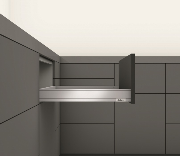 blum LEGRABOX pure  Zarge N=66,3mm,  NL=450 mm, polarsilber matt