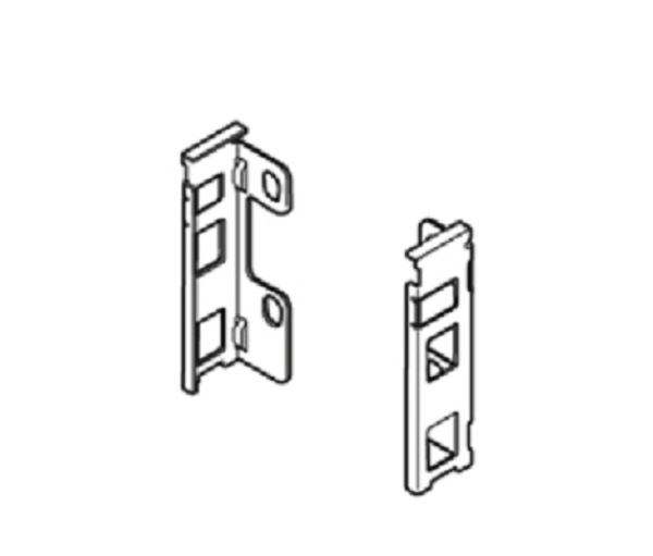 LEGRABOX Holzrückwandhalter, Höhe M=102 mm, vernickelt