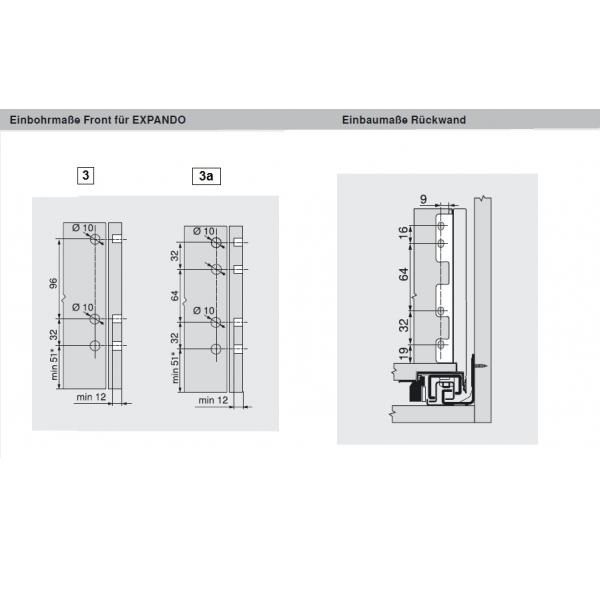 blum LEGRABOX pure Zarge C=176,8mm, NL=400 mm, Inox 770C4002I