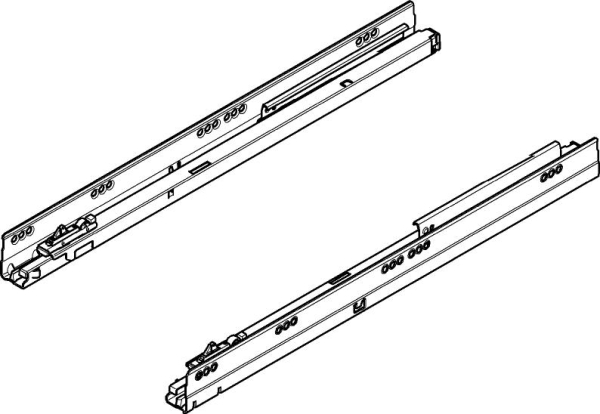 TANDEMBOX BLUMOTION Korpusschiene Vollauszug, 65 kg, NL= 600mm, li/re 576.6001B