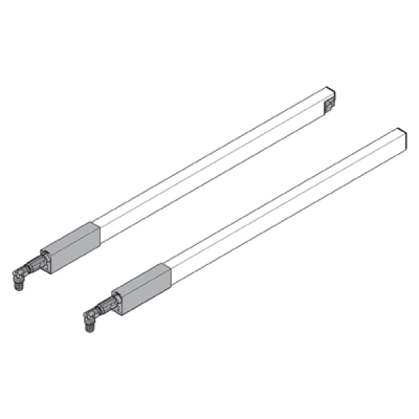 TANDEMBOX antaro Längsreling, seidenweiß, NL=350mm, links/rechts, ZRG.287RSIC