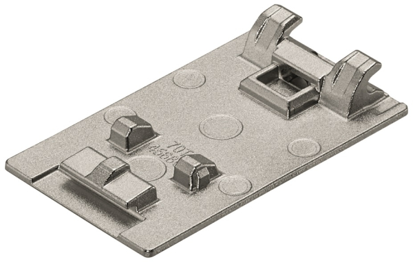 CRISTALLO Topfplatte für Spiegeltüren, sonder-vernickelt, zum Kleben, rechteckig, 70T4568CS