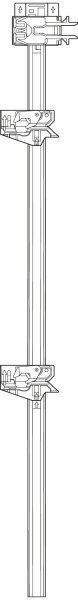 CABLOXX Sperrstangen vorkonfektioniert, Aufteilung C/M, lichte KH 544mm, rechts Z80S0542BA