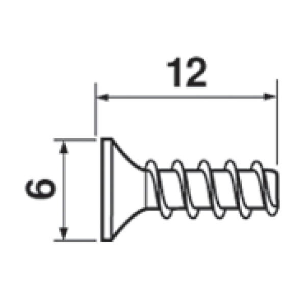 Blechschraube, Senkkopf, Ø3,53 mm, Nennlänge: 12 mm