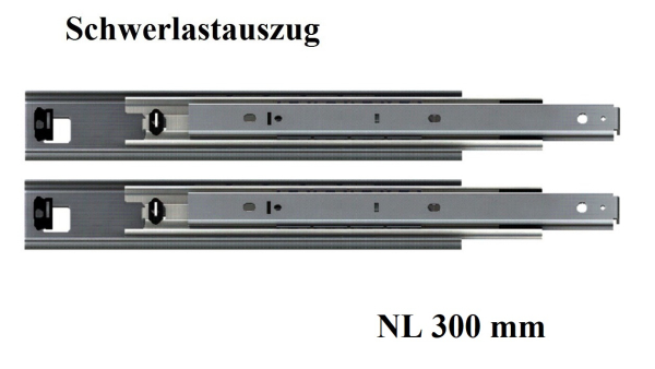 Set Kugelvollauszug Teleskopauszug Schwerlastauszug bis 115 kg  300mm