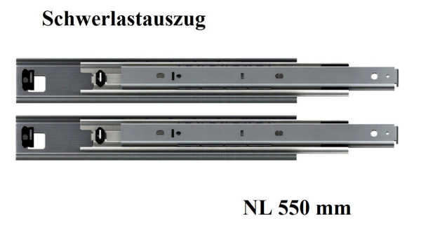 Set Kugelvollauszug Teleskopauszug Schwerlastauszug bis 115 kg  550mm