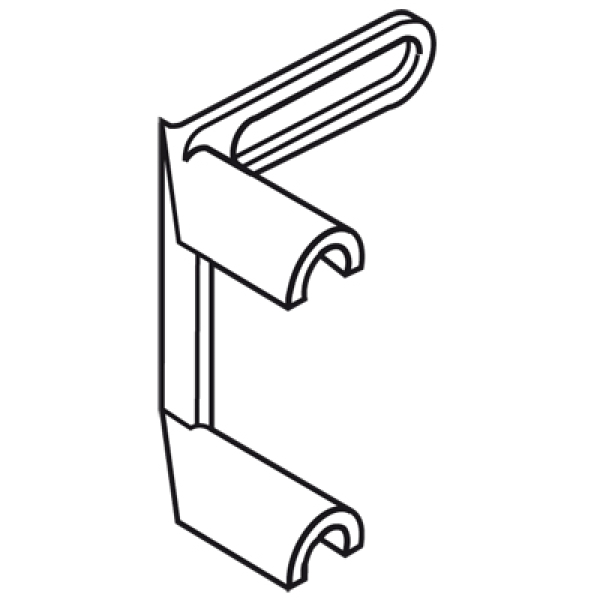 Flaschenhalter für Querreling, Längsteiler, RAL 9001 cremeweiß