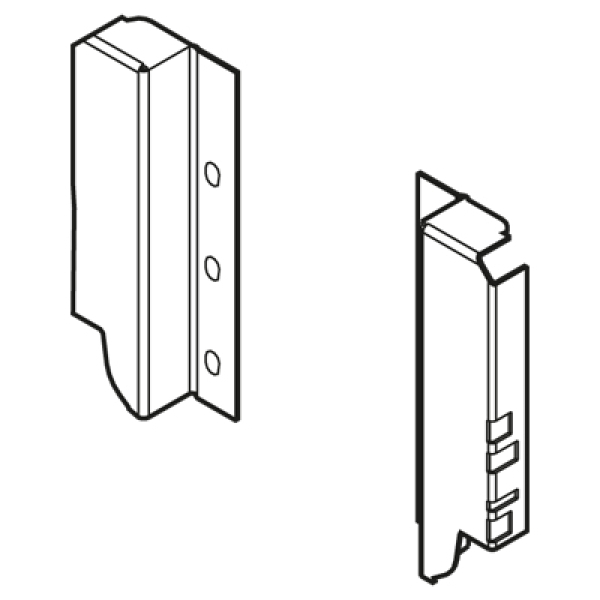 TANDEMBOX plus/antaro Holzrückwandhalter, Höhe B = 160 mm