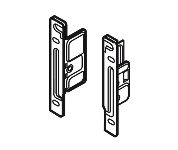 Standard-Frontbefestigung, links/rechts, Schraubversion für blum METABOX M/K/H