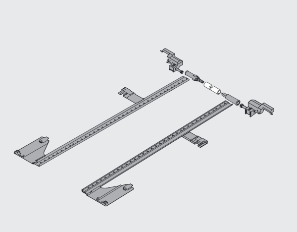 LEGRABOX Seitenstabilisierung, NL= 250-400 mm, KB=1400 mm, Vollauszug, zum Ablängen