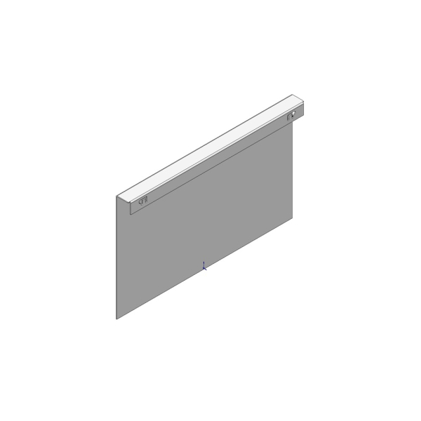 AMBIA-LINE Holzrückwandadapter für LEGRABOX/MERIVOBOX Frontauzug, Stahl, Höhe C, ab NL=400 mm, Rahmenbreite 218 mm