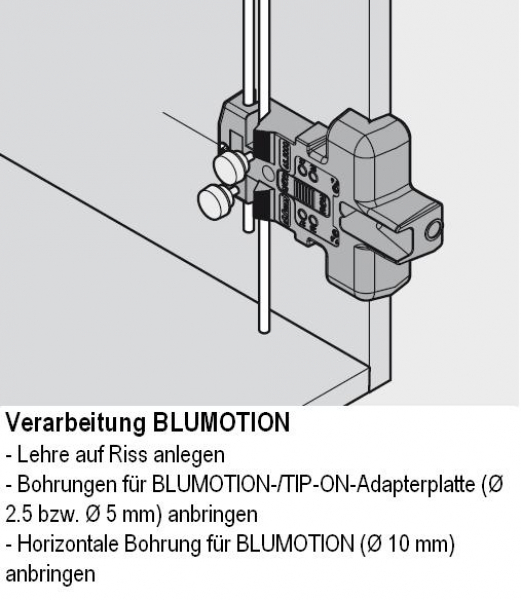 Bohrlehre für BLUMOTION