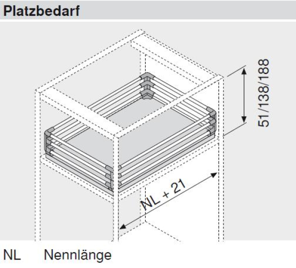 TANDEM/MOVENTO Tablareckstütze für zwei Relingstangen