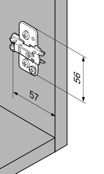 CLIP Montageplatte, 3 mm, Stahl, EXPANDO, HV: Exzenter