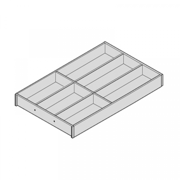 AMBIA-LINE Besteckeinsatz, für LEGRABOX/MERIVOBOX, Holzdesign, 6 Besteckfächer, NL=500 mm, Breite=300 mm