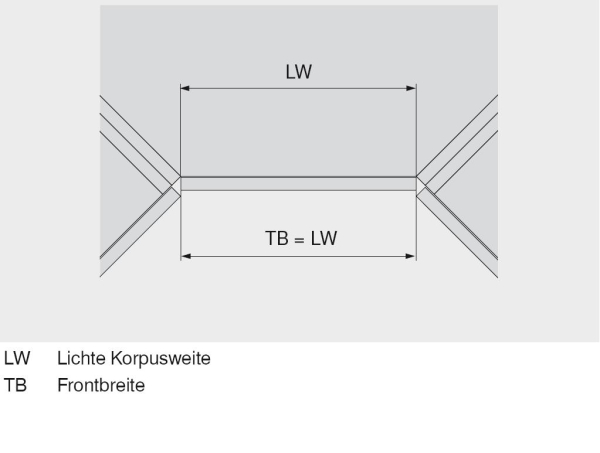 CLIP top Winkelscharnier +45° I, halbaufschlagend, ohne Feder, Topf: Schrauben