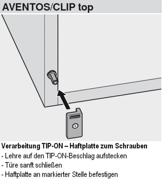 Haftplatten-Positionierungslehre für TIP-ON-Haftplatten