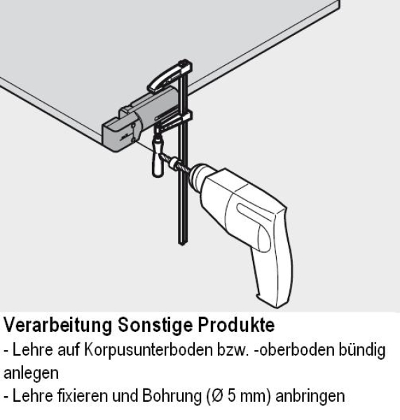 Bohrlehre für Verbinder