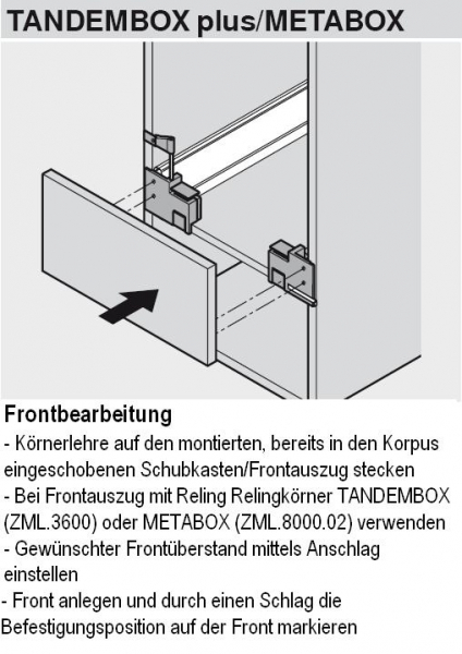 Körnerlehre für TANDEMBOX, METABOX