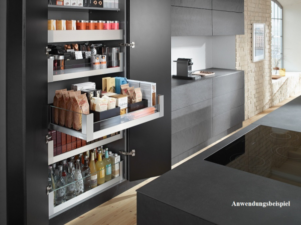 LEGRABOX free Set Glaseinschubelement - seitlich li/re, Höhe 138mm, NL=350-650mm, Klarglas