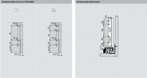 blum LEGRABOX free Zarge C=177mm, NL=350-650 mm, seidenweiß matt, inkl. Boxcover 