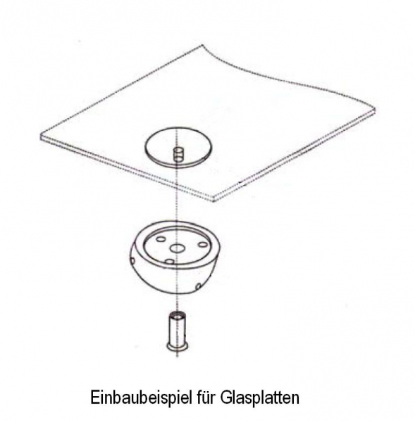 Barkonsole Höhe 200mm Neigung 20° Chrom poliert