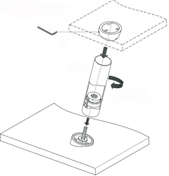 Barkonsole Höhe 200mm Neigung 20° Chrom poliert