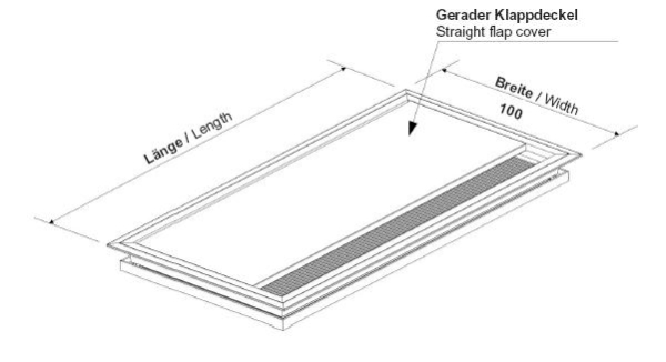 KABELDURCHLASS/KABELFÜHRUNG 100x240x13mm Alu/Alu ECKIG