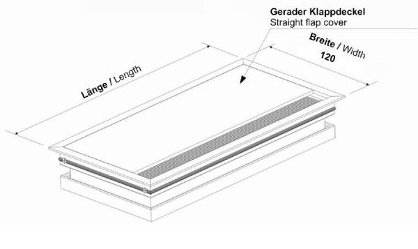 Kabeldurchlass ALU 120x120x25mm