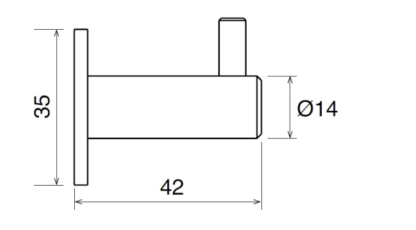 Garderobenhalter Percha 004 Edelstahl 