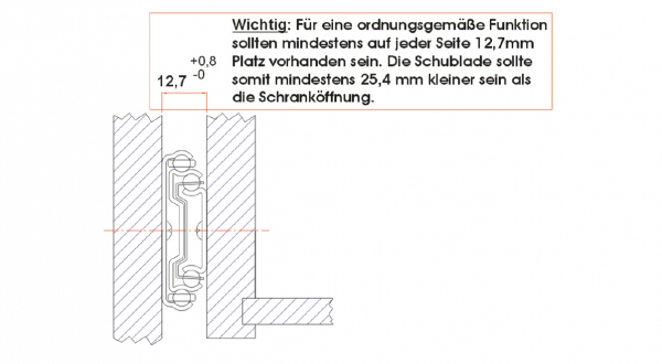 Set Teleskopauszug SOFTCLOSING  350mm, 20mm Softeinzug