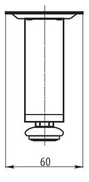 MÖBELFUß Möbelfuss 100mm Satin
