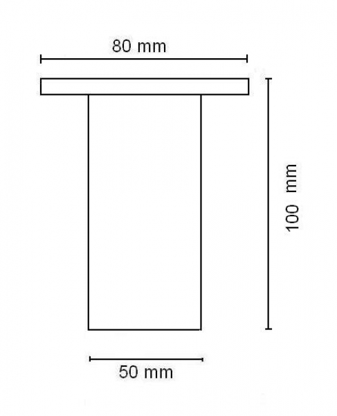 MÖBELFUß Möbelfuss 100mm Chrom matt