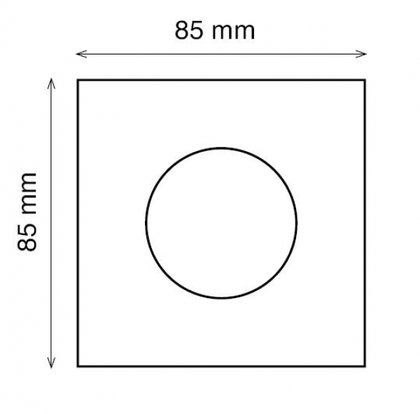 didheya Schiebetürmuschel I-450 quadratisch H=85mm Edelstahl matt