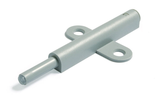 Push Latch zum Anschrauben, grau, Hub=40mm, Abstand Vorderkante 37mm