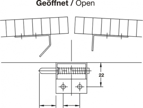 AUTOMATISCHER TÜRRIEGEL INSTALL OBEN 1 STÜCK