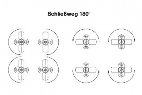  Hebelschloss zum Anschrauben mit Riegel 40mm, Distanz 3,5mm