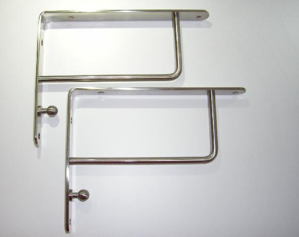 Set Regalhalter Chrom poliert/ Edelstahl Finish für Küche, Bad oder Wohnraum