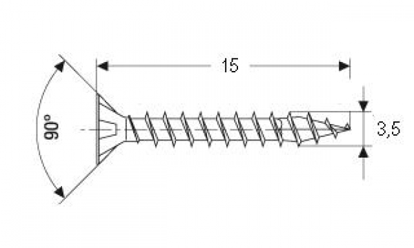 SPAX Senkkopf-Z Kreuz 3,5x15 verzinkt 1Stück