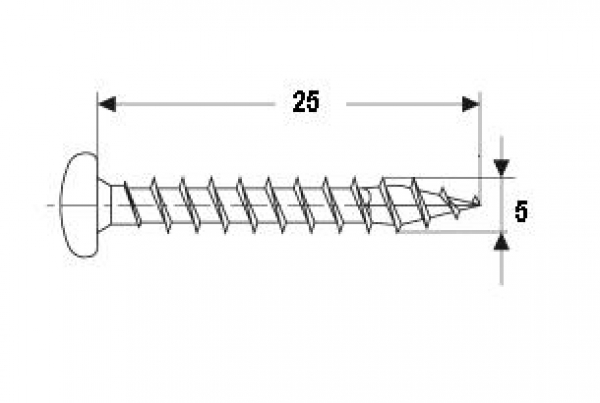 SPAX Halbrundkopf Pan Head Kreuz 5,0x25mm verzinkt 200 Stück
