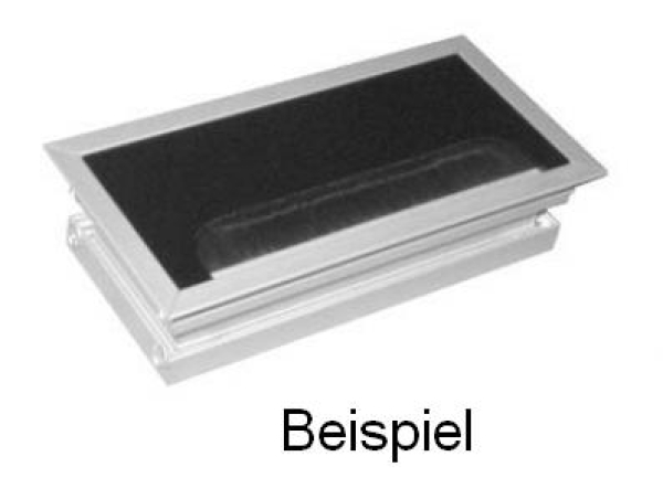 KABELDURCHLASS 240x80x37mm ALU/ACRYL weiß ECKIG