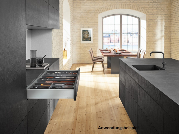 blum LEGRABOX pure Zarge M=90,3mm, NL=270 mm, polarsilber matt