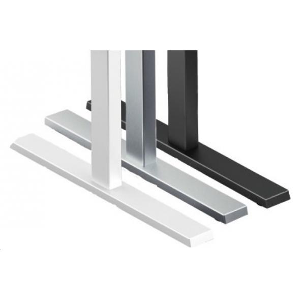 E-more Steh-Sitz Tischgestell, silber RAL 9006, 610-1270mm, 2 Motoren, 3-stufig, Handsteuerung mit USB-Anschlusst, 4 Memory