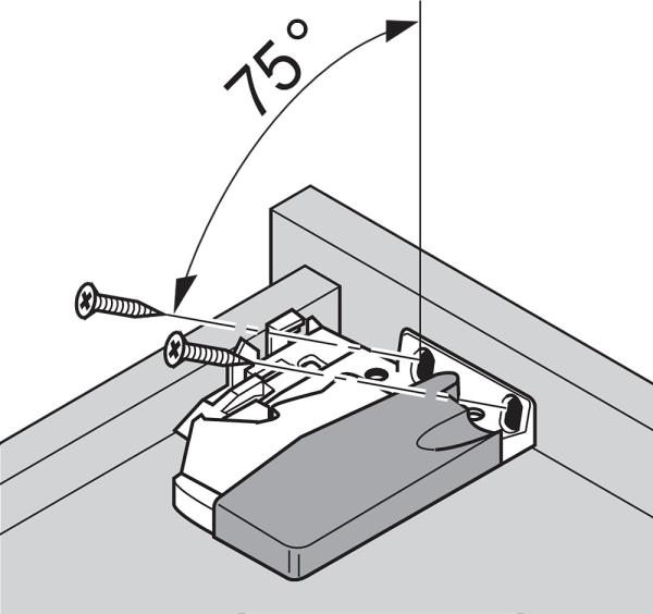 TANDEM plus TIP-ON Vollauszug, Führung, 30 kg, NL=250 mm, ohne Kupplung, links/rechts