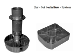 Set Sockelfußsystem 100mm mit großem Fuß 2teilig