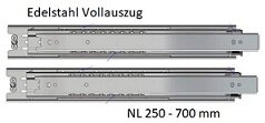 Edelstahl Vollauszug bis 50 kg
